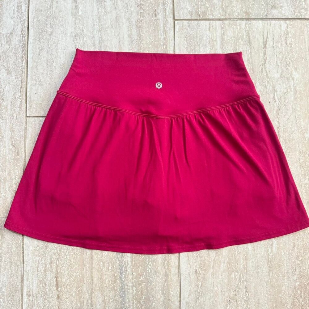Lululemon Pink Align Skirt Skort Size 6 Gym Sleek Coquette Pilates Athleisure
